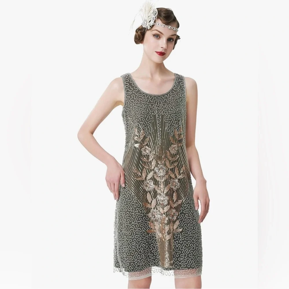 BABEYOND 1920s Style Flapper Dress
Beaded Great Gatsby Party Dress Size S - Picture 5 of 11